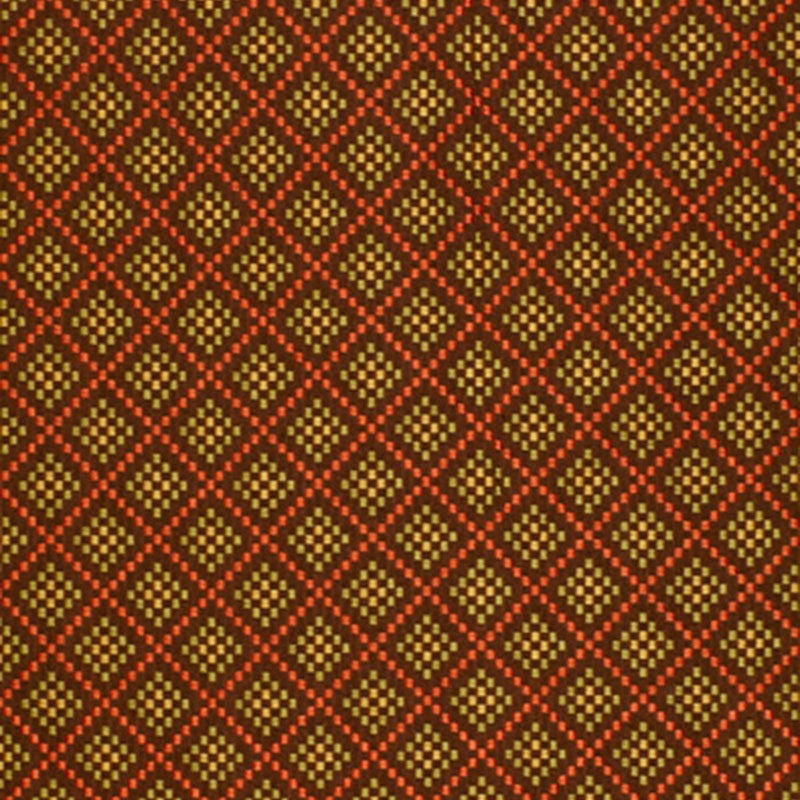 SCHUMACHER CHECKERS CHOCOLATE / POPPY FABRIC | Atlanta Fabrics