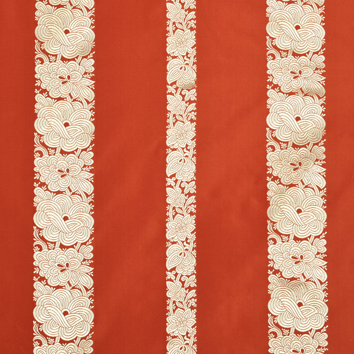 MANDARIN SILK STRIPE CORAL
