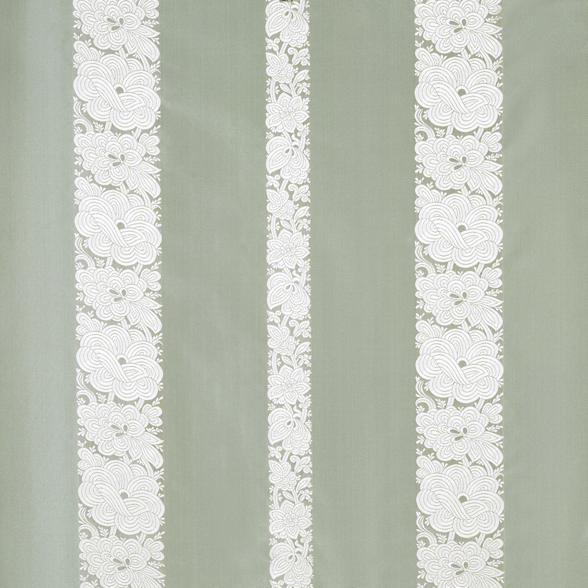 Schumacher MANDARIN SILK STRIPE OCEAN MIST Fabric | Atlanta Fabrics