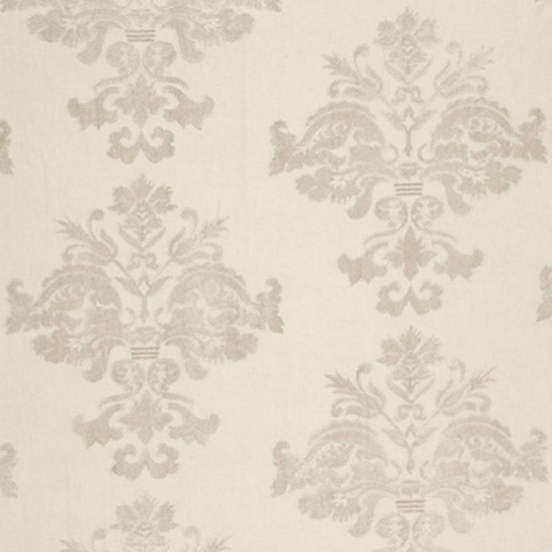 SCHUMACHER Margaux Linen Embroidery WINTER WHITE FABRIC | Atlanta Fabrics