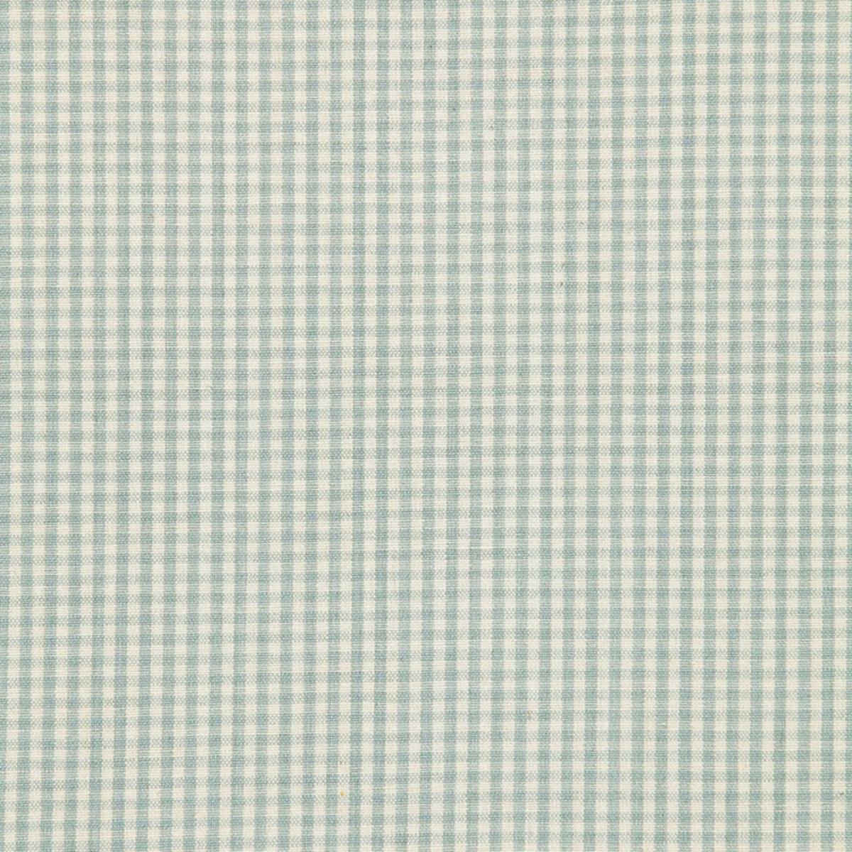 SCHUMACHER BARNET COTTON CHECK AQUA FABRIC | Atlanta Fabrics
