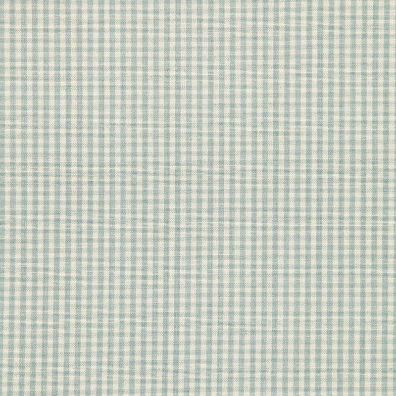 SCHUMACHER BARNET COTTON CHECK AQUA FABRIC | Atlanta Fabrics
