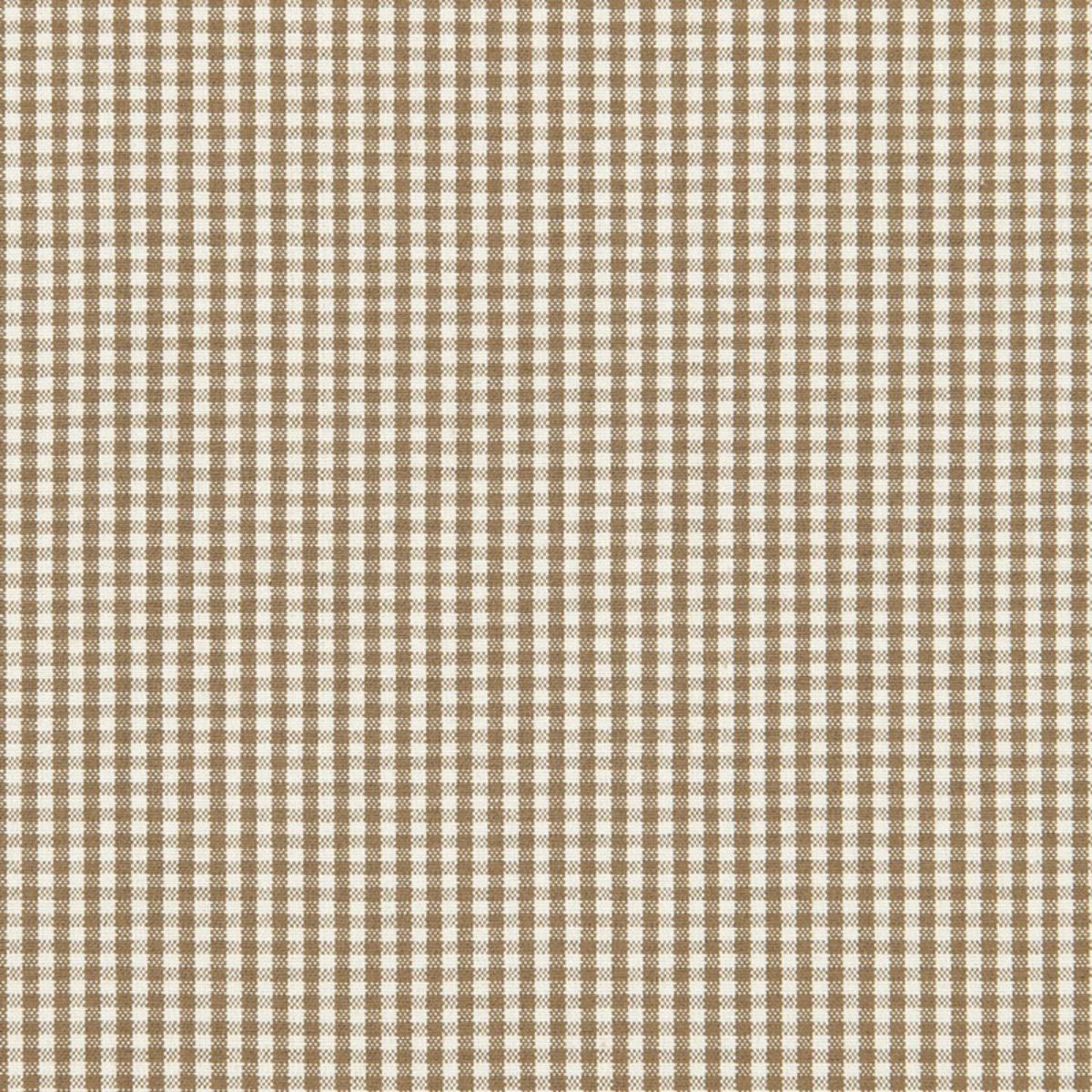 SCHUMACHER BARNET COTTON CHECK MOCHA FABRIC | Atlanta Fabrics