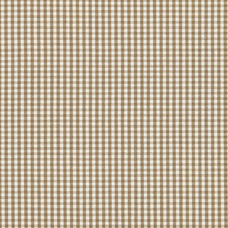 SCHUMACHER BARNET COTTON CHECK MOCHA FABRIC | Atlanta Fabrics
