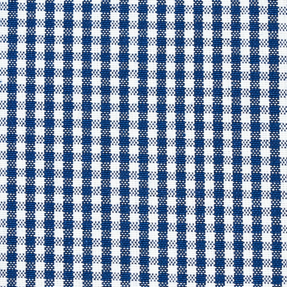 SCHUMACHER BARNET COTTON CHECK NAVY FABRIC | Atlanta Fabrics