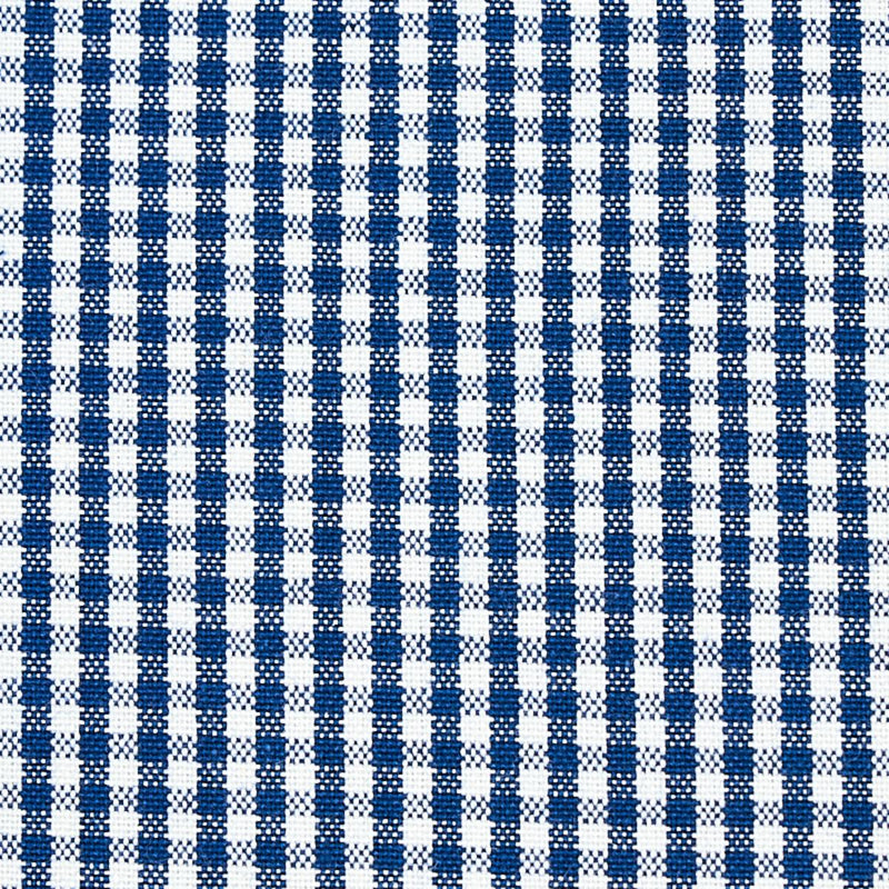 SCHUMACHER BARNET COTTON CHECK NAVY FABRIC | Atlanta Fabrics