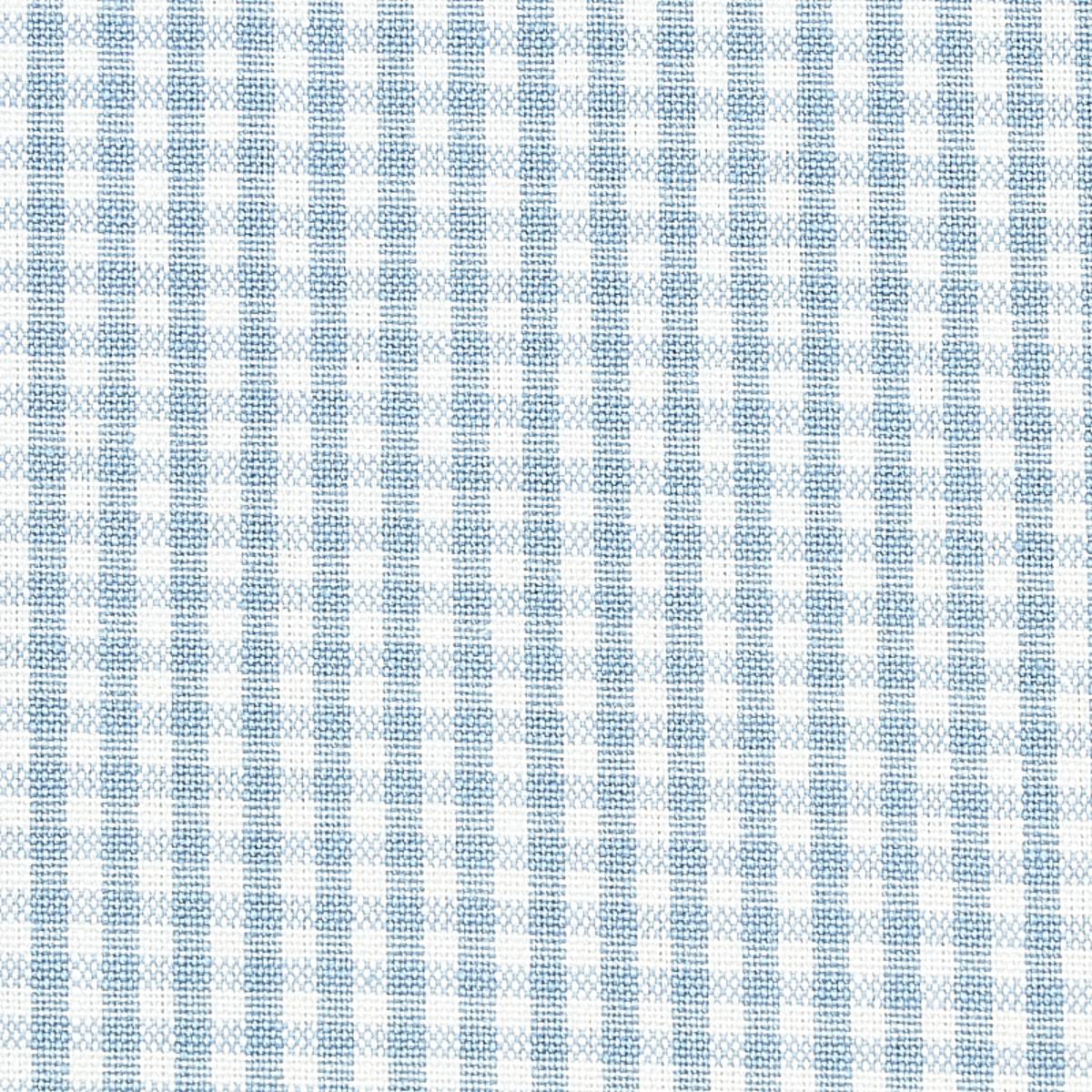 SCHUMACHER BARNET COTTON CHECK SKY FABRIC | Atlanta Fabrics