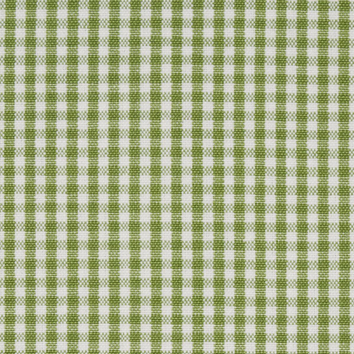 SCHUMACHER BARNET COTTON CHECK LEAF FABRIC | Atlanta Fabrics