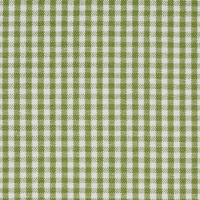 SCHUMACHER BARNET COTTON CHECK LEAF FABRIC | Atlanta Fabrics