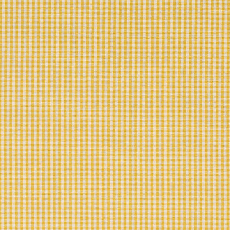 Schumacher BARNET COTTON CHECK YELLOW Fabric | Atlanta Fabrics