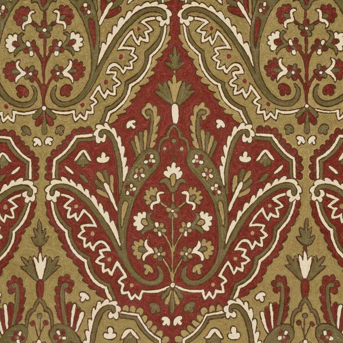 Schumacher Maharajah Crewel EmbroideryåÊ POMPEII Fabric | Atlanta Fabrics