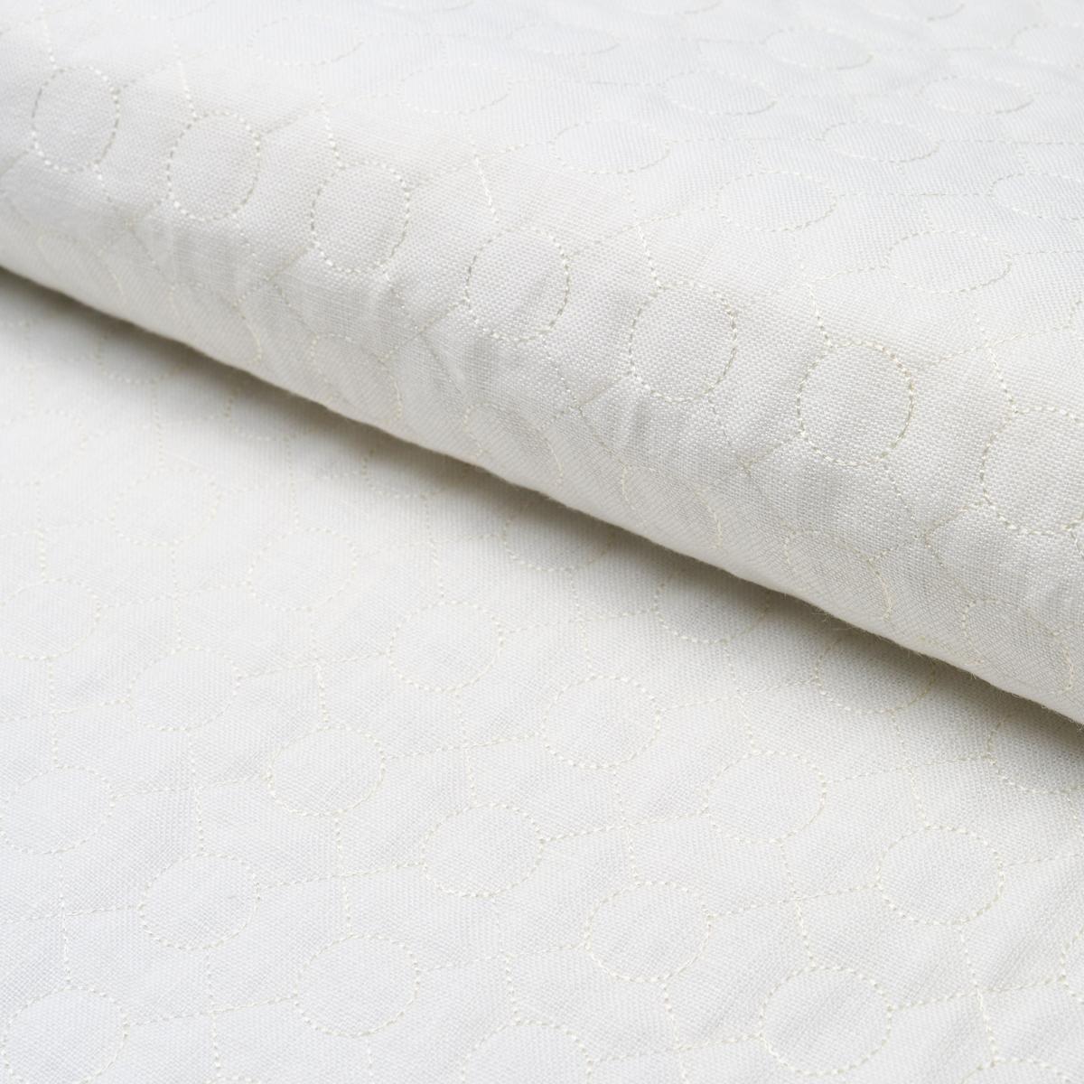 SCHUMACHER ARLES EMBROIDERY OYSTER FABRIC | Atlanta Fabrics