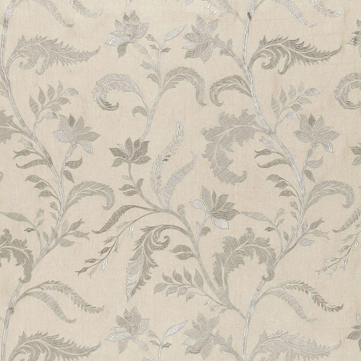 SCHUMACHER Monceau Linen EmbroideryÂ Â  ZINC FABRIC | Atlanta Fabrics