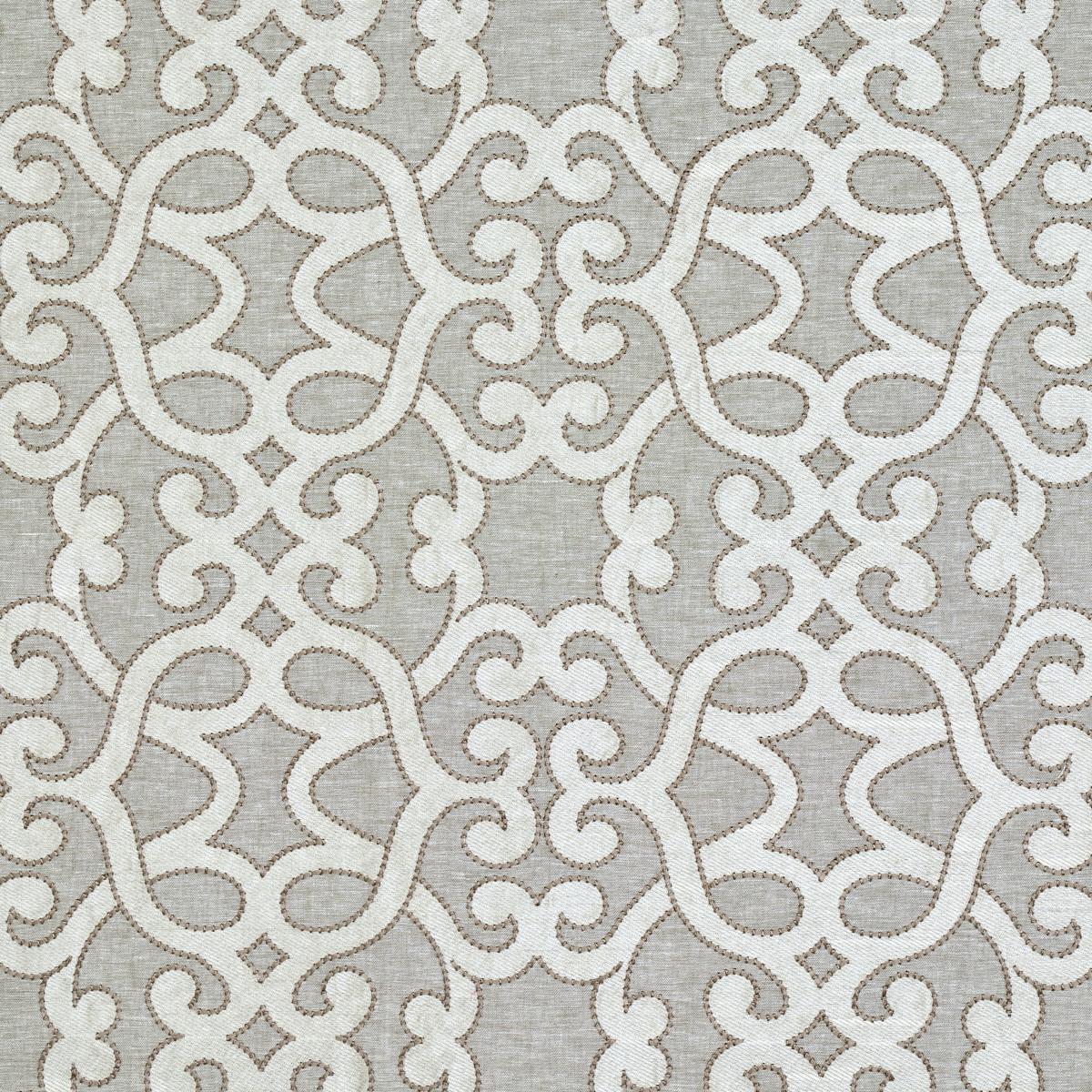 AMBOISE LINEN EMBROIDERY OYSTER