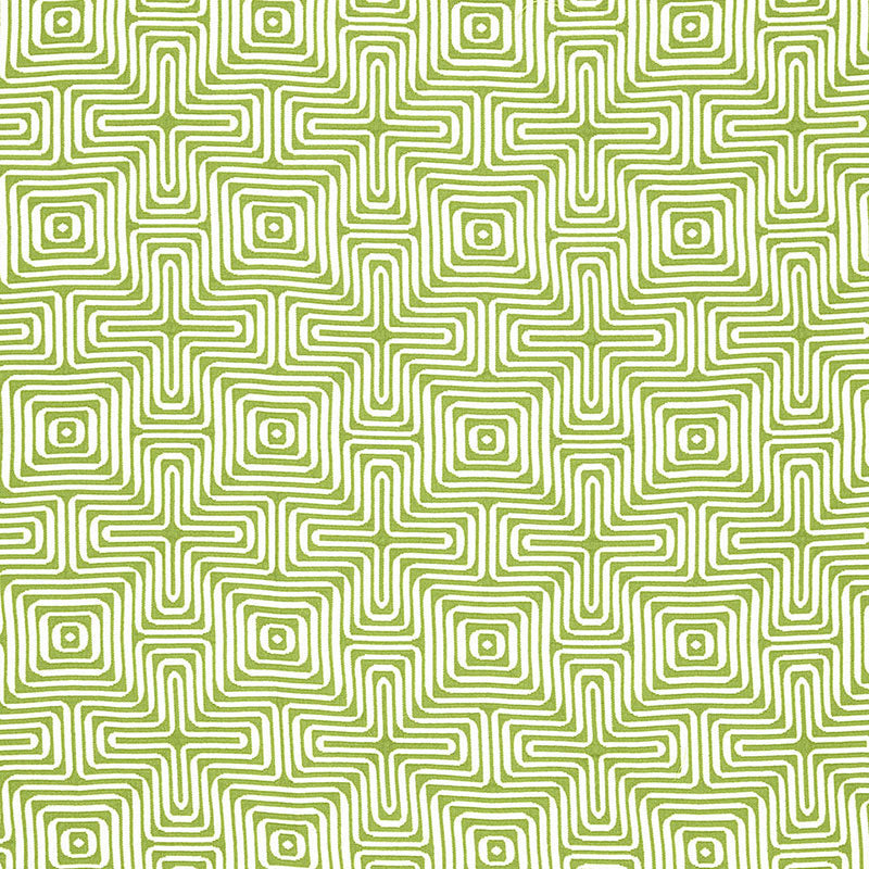 Schumacher AMAZING MAZE INDOOR/OUTDOOR PALM Fabric | Atlanta Fabrics