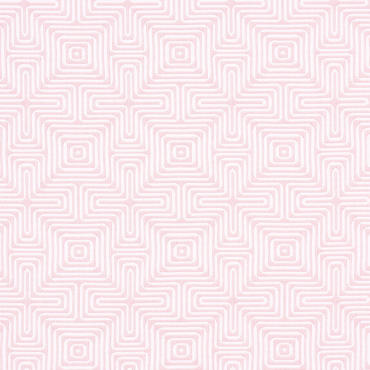 Schumacher AMAZING MAZE INDOOR/OUTDOOR BLUSH Fabric | Atlanta Fabrics