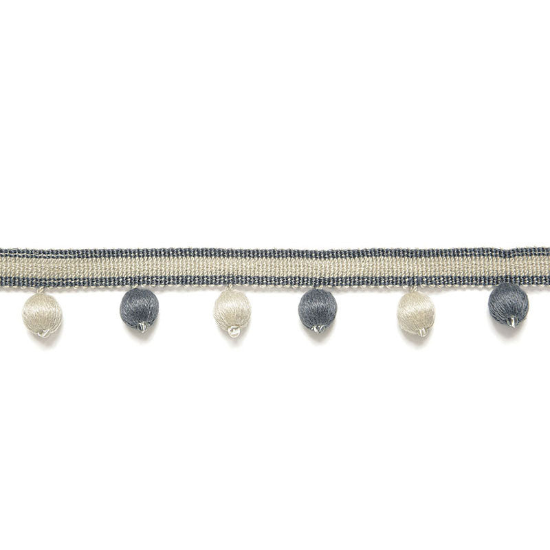 Schumacher MADELEINE BOBBLE FRINGE ASH  | Atlanta Fabrics
