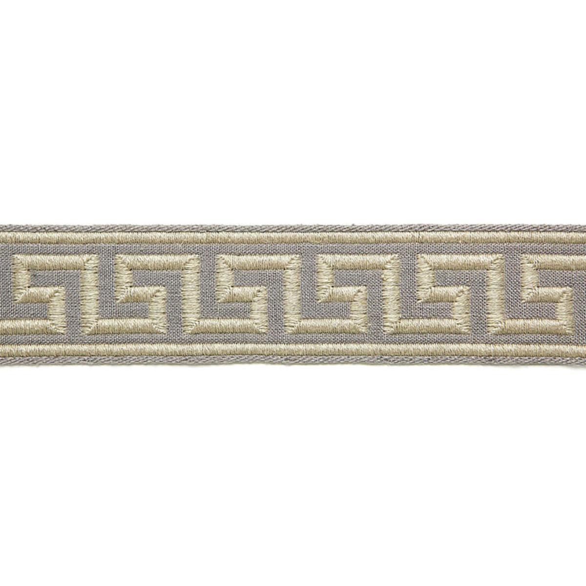 SCHUMACHER DOMINIQUE LINEN TAPE ZINC TRIM | Atlanta Fabrics