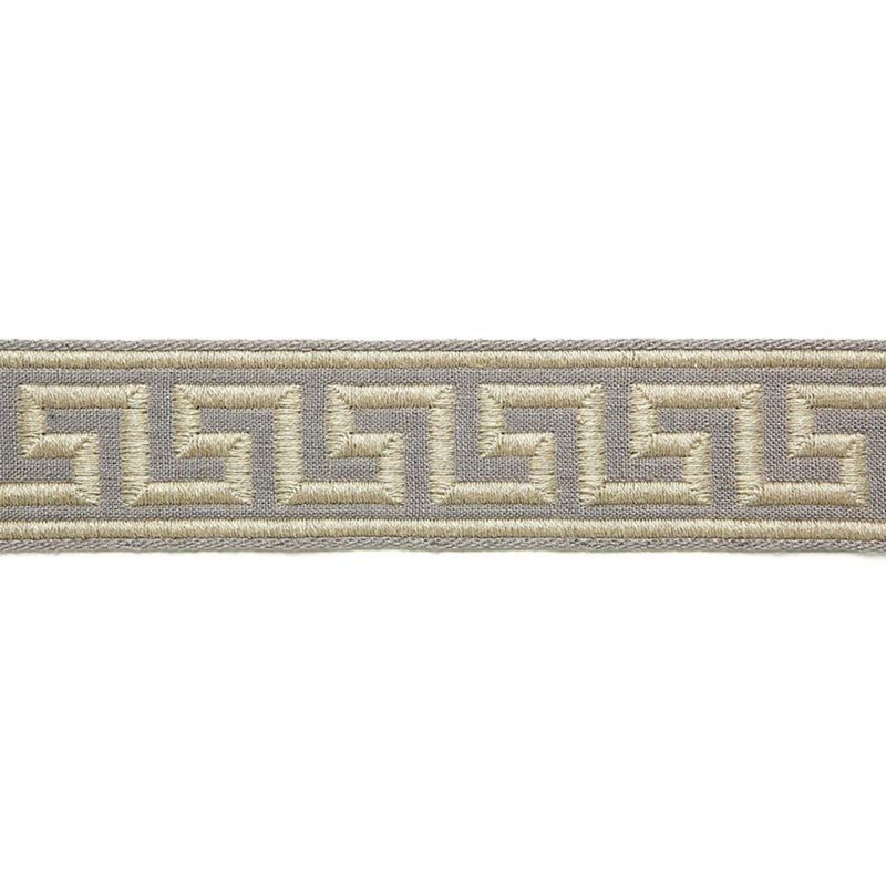 SCHUMACHER DOMINIQUE LINEN TAPE ZINC TRIM | Atlanta Fabrics