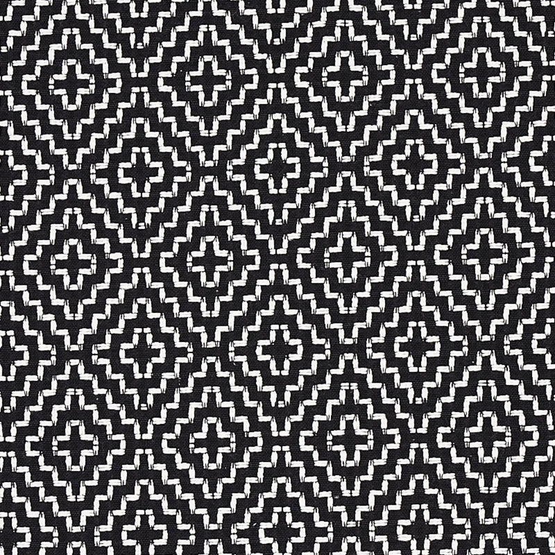 SCHUMACHER SOHO WEAVE BLACK FABRIC | Atlanta Fabrics