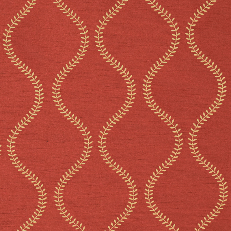 Schumacher AGADIR EMBROIDERY SPICE Fabric | Atlanta Fabrics