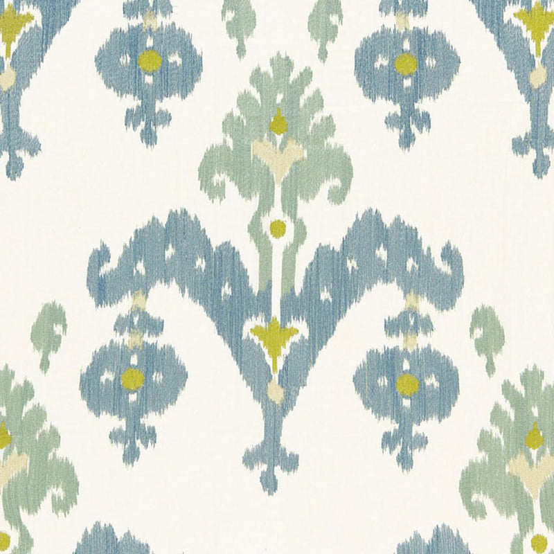SCHUMACHER RAJA EMBROIDERY SKY FABRIC | Atlanta Fabrics