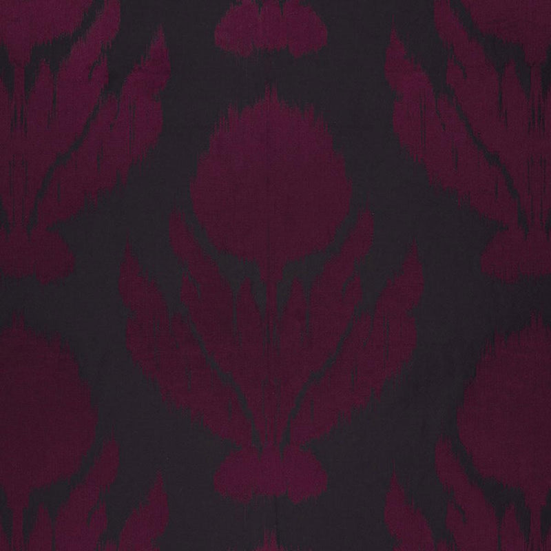 SCHUMACHER AGRA SILK WEAVE BLACK PLUM FABRIC | Atlanta Fabrics
