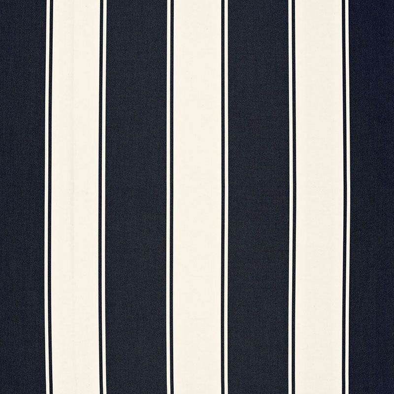 Schumacher CANNES AWNING STRIPE DENIM Fabric | Atlanta Fabrics