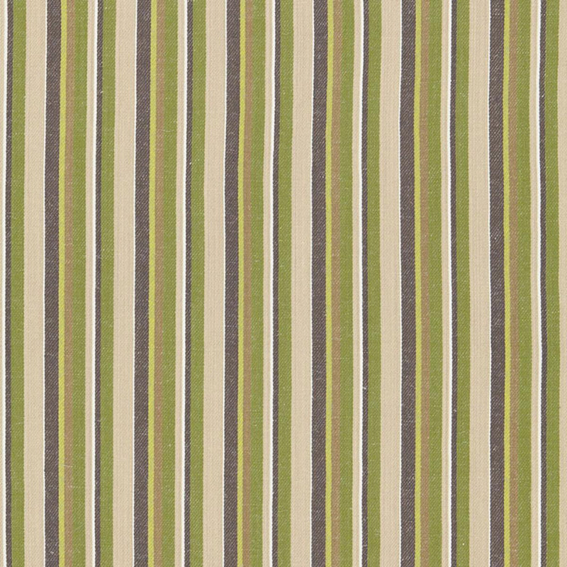 SCHUMACHER KIAWAH STRIPE VERT FABRIC | Atlanta Fabrics