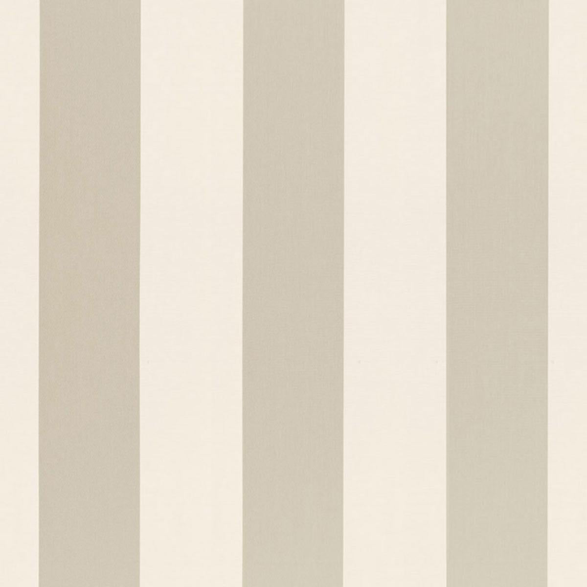 SCHUMACHER BEAUFORT AWNING STRIPE PLATINUM FABRIC | Atlanta Fabrics