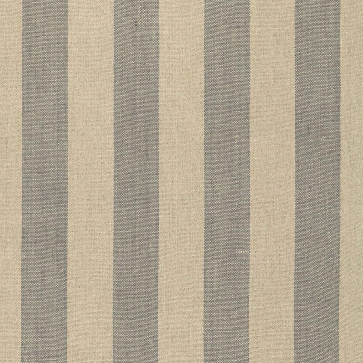 SCHUMACHER AUGUSTIN LINEN STRIPE STEEL / LINEN FABRIC | Atlanta Fabrics