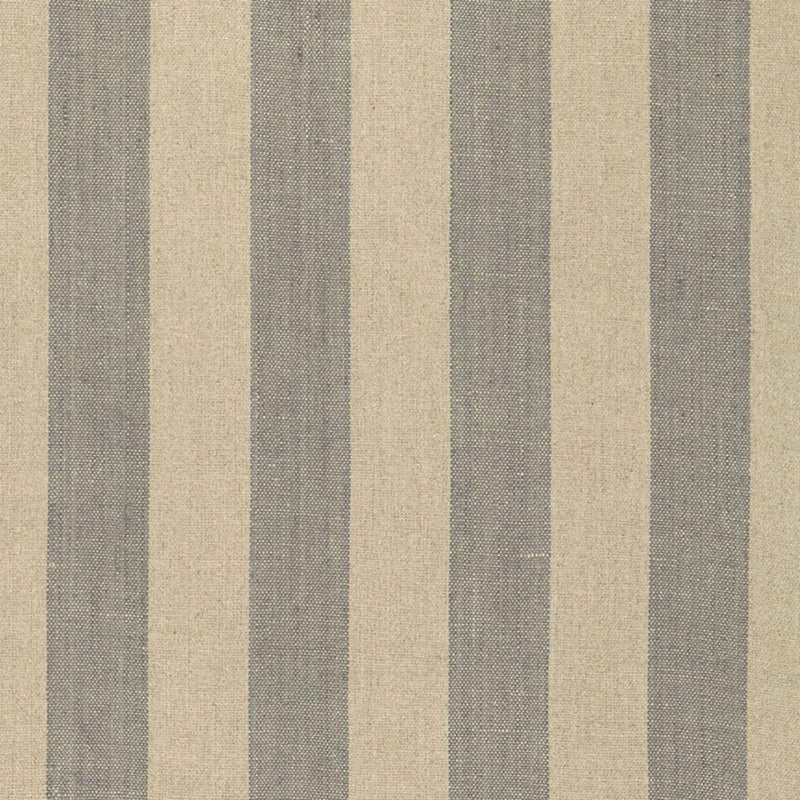 SCHUMACHER AUGUSTIN LINEN STRIPE STEEL / LINEN FABRIC | Atlanta Fabrics