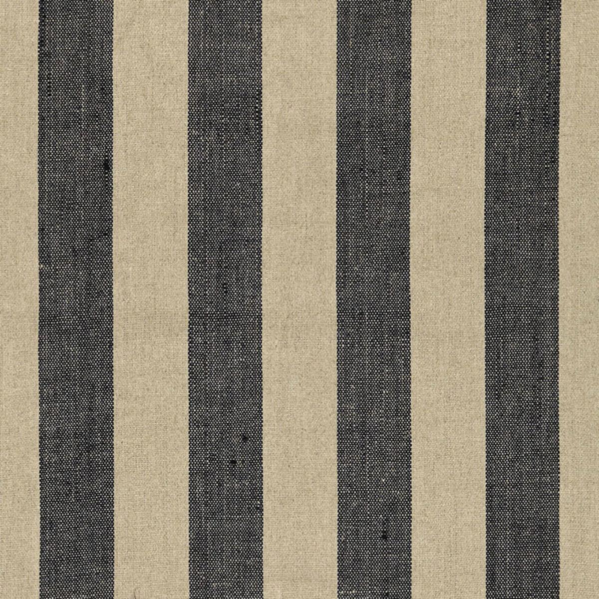 SCHUMACHER AUGUSTIN LINEN STRIPE EBONY / LINEN FABRIC | Atlanta Fabrics