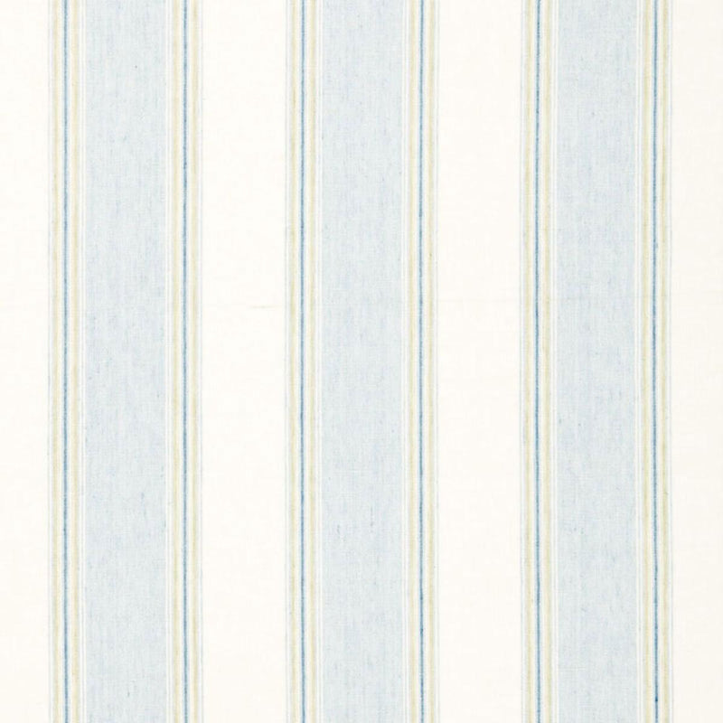 Schumacher SAVANNAH LINEN STRIPE CHAMBRAY Fabric | Atlanta Fabrics