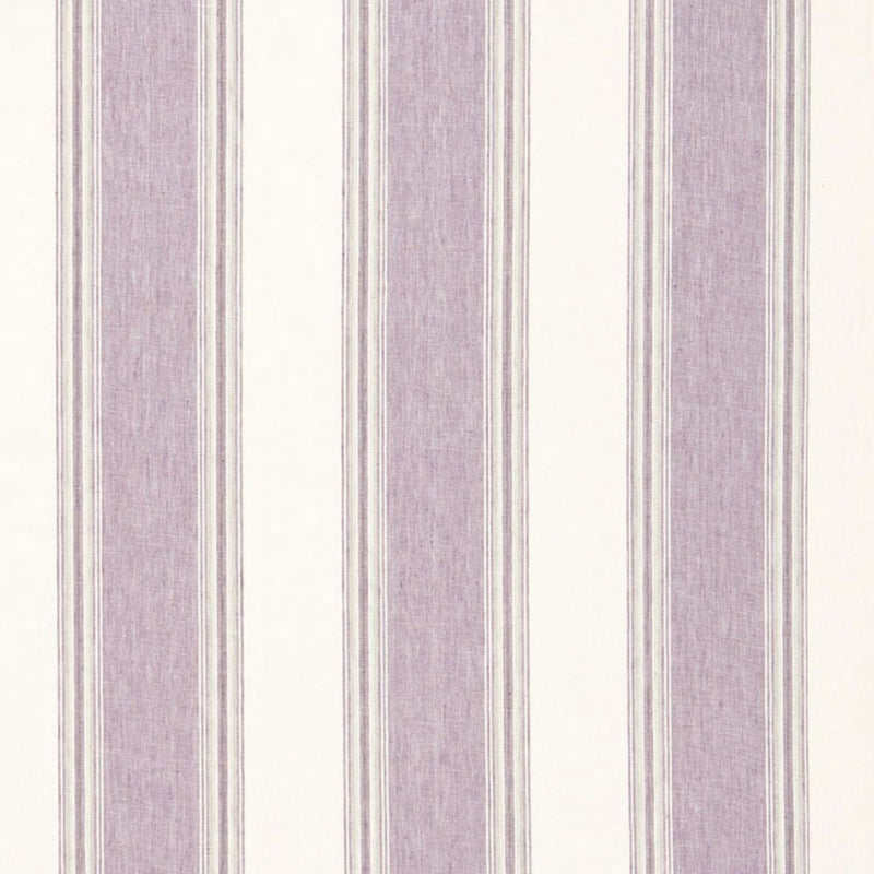 Schumacher SAVANNAH LINEN STRIPE LAVENDER Fabric | Atlanta Fabrics