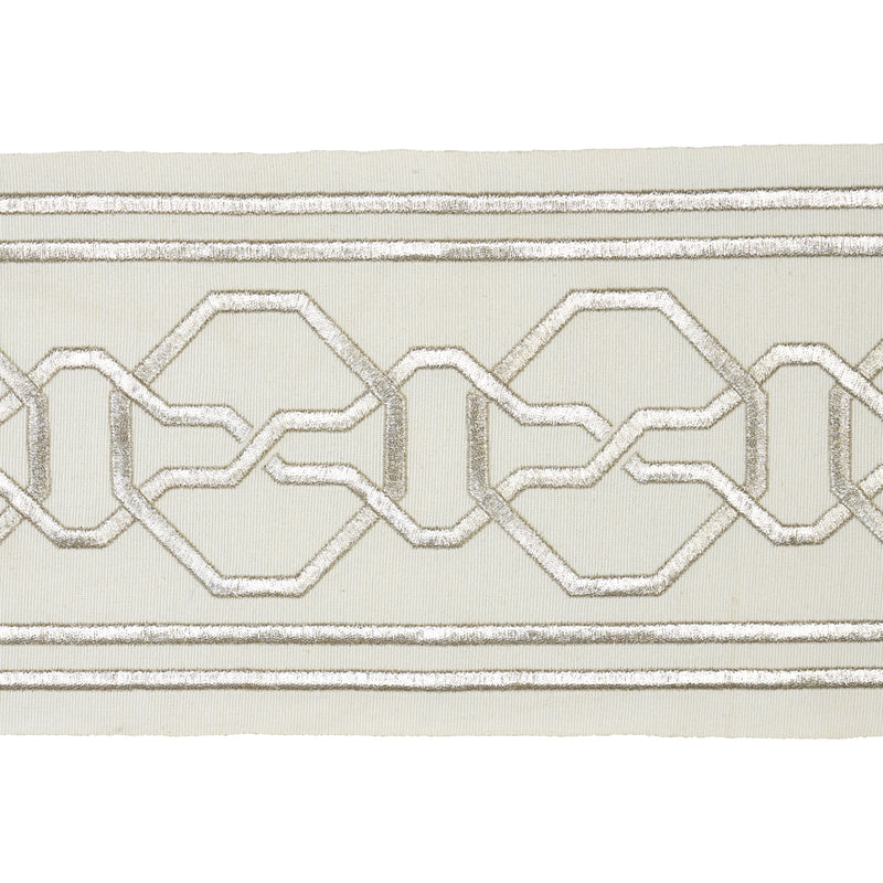 Schumacher MALMAISON TAPE SILVER Trim | Atlanta Fabrics