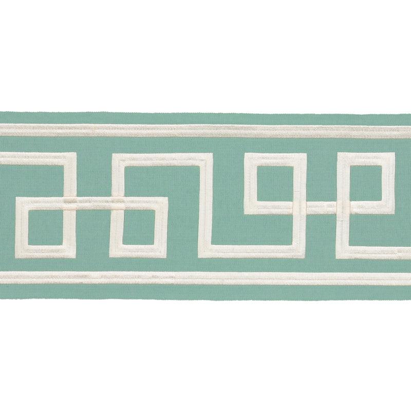 Schumacher OCTAVIUS TAPE AQUAMARINE  | Atlanta Fabrics