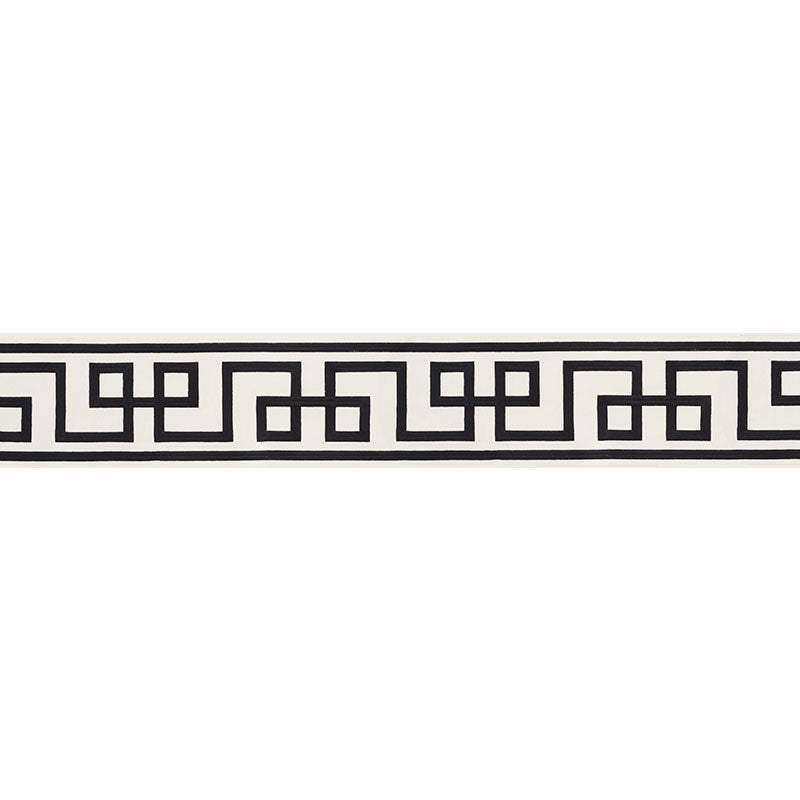 Schumacher OCTAVIUS TAPE BLACK ON IVORY Trim | Atlanta Fabrics