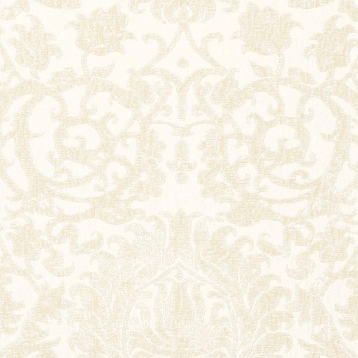 SCHUMACHER AREZZO LINEN DAMASK CHAMPAGNE FABRIC | Atlanta Fabrics