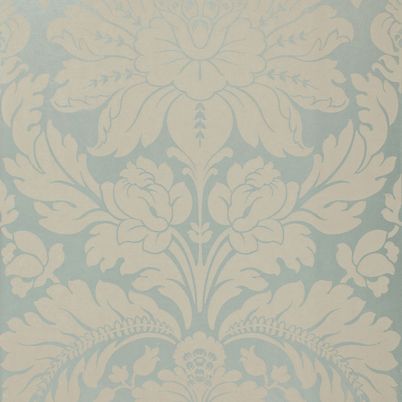 Schumacher ANVERS DAMASK AZURE Fabric | Atlanta Fabrics