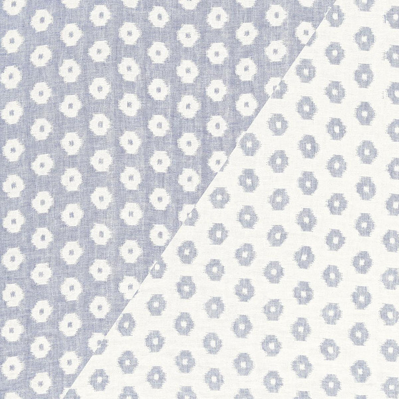 SCHUMACHER TIMUR WEAVE INDIGO FABRIC | Atlanta Fabrics