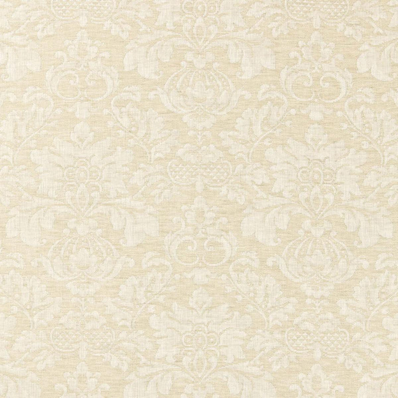 SCHUMACHER MONTISI LINEN DAMASK BUTTERMILK FABRIC | Atlanta Fabrics