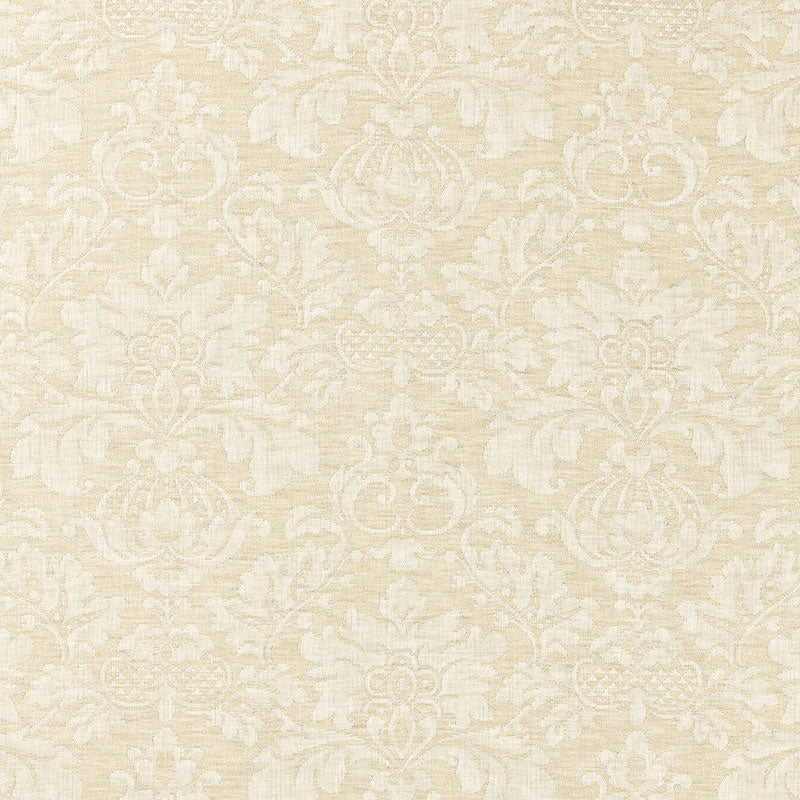 Schumacher MONTISI LINEN DAMASK BUTTERMILK Fabric | Atlanta Fabrics