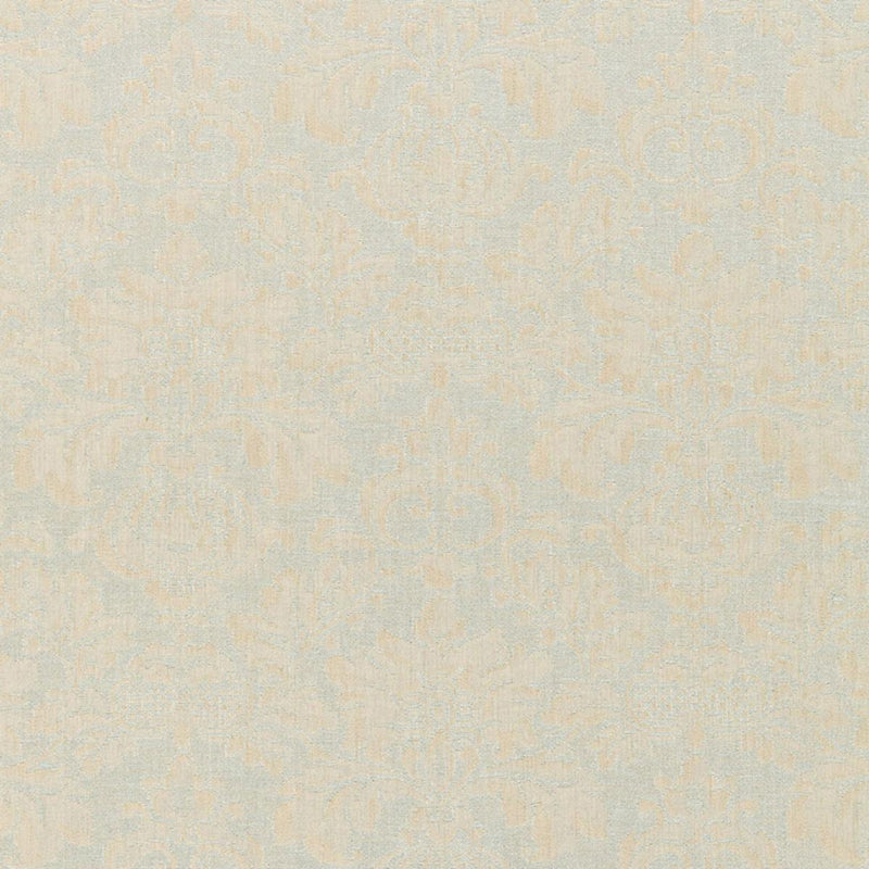 SCHUMACHER MONTISI LINEN DAMASK MOONSTONE FABRIC | Atlanta Fabrics