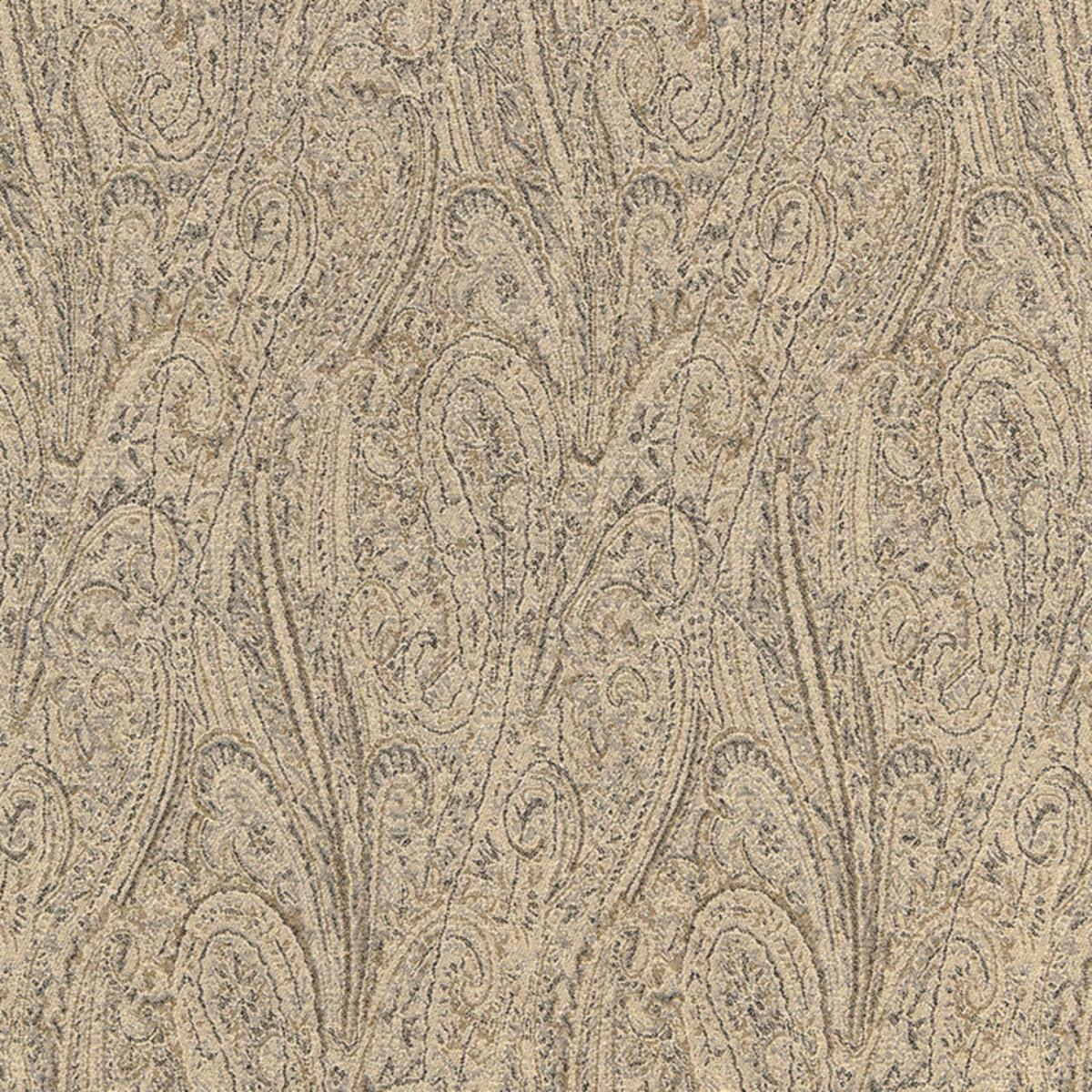 SCHUMACHER CAMERON WOOL PAISLEY BUCKSKIN FABRIC | Atlanta Fabrics