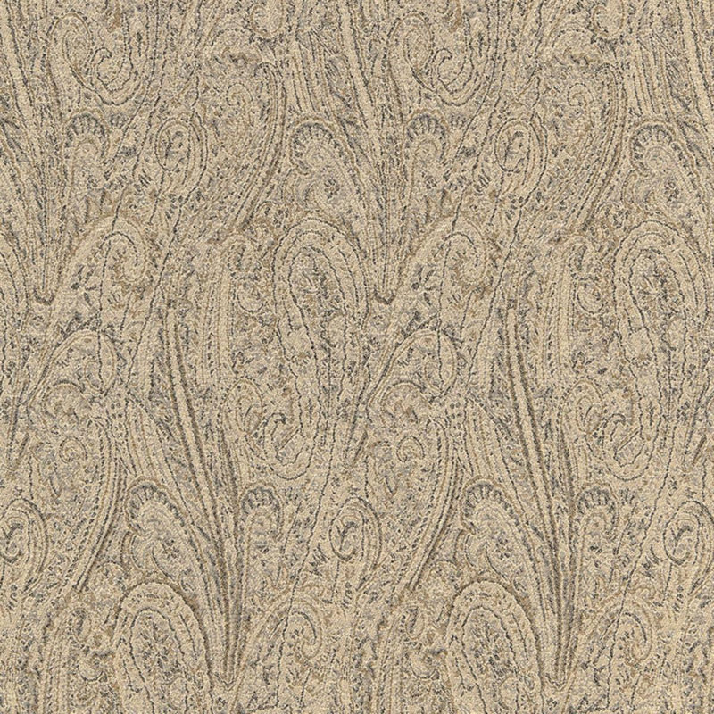 SCHUMACHER CAMERON WOOL PAISLEY BUCKSKIN FABRIC | Atlanta Fabrics