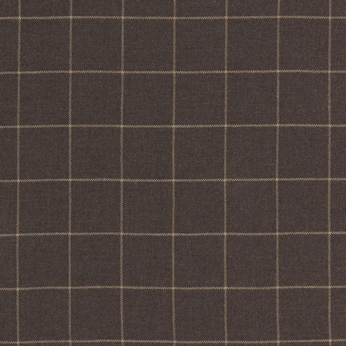 SCHUMACHER BANCROFT WOOL PLAID SABLE FABRIC | Atlanta Fabrics