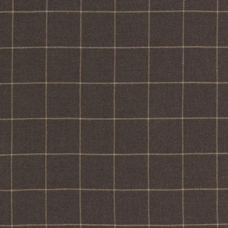 SCHUMACHER BANCROFT WOOL PLAID SABLE FABRIC | Atlanta Fabrics