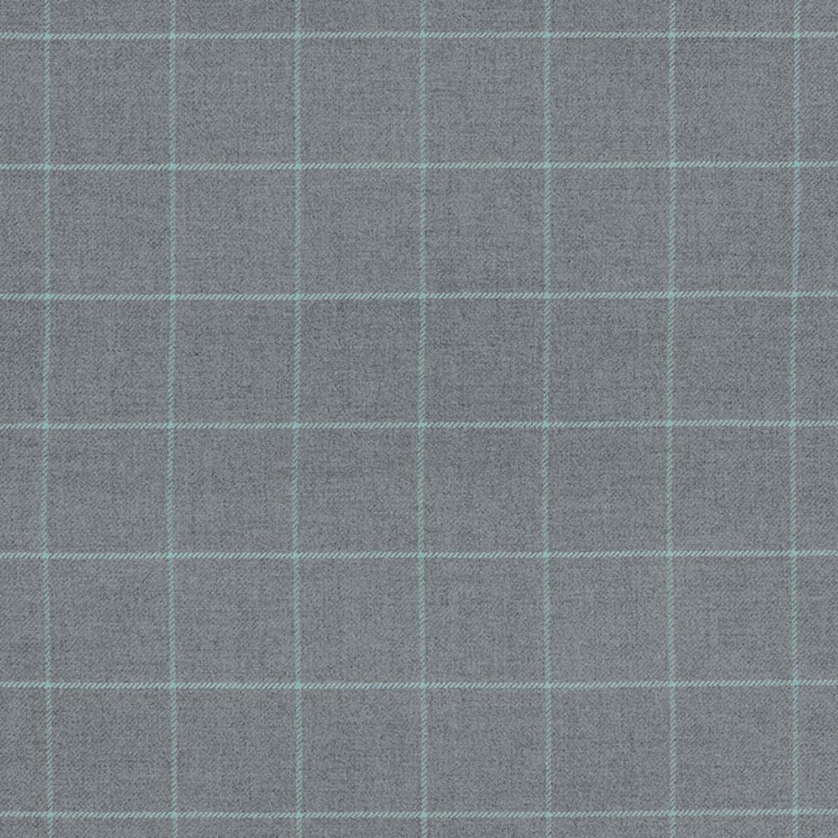 SCHUMACHER BANCROFT WOOL PLAID OXFORD GREY FABRIC | Atlanta Fabrics