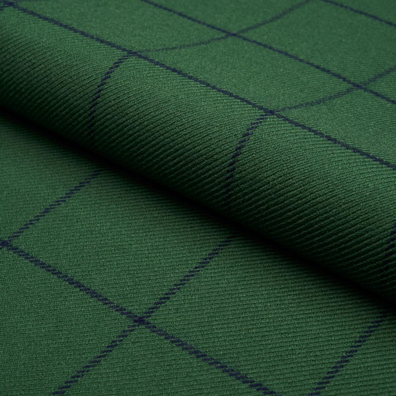 SCHUMACHER BANCROFT WOOL PLAID GREEN FABRIC | Atlanta Fabrics